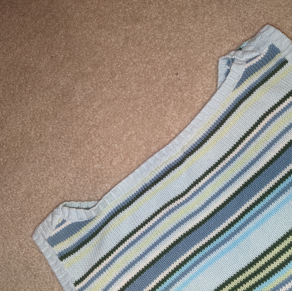 Eddie Bauer blue striped sleeveless top - Picture 7 of 11